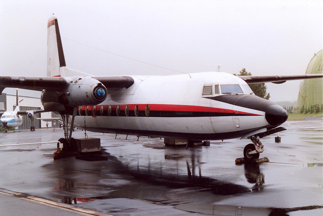 OY-SLG Fokker F.27-600 ex Biman Bangladash @ Essen-Mülheim, 14-Jul-1991 by J. Hetebrij