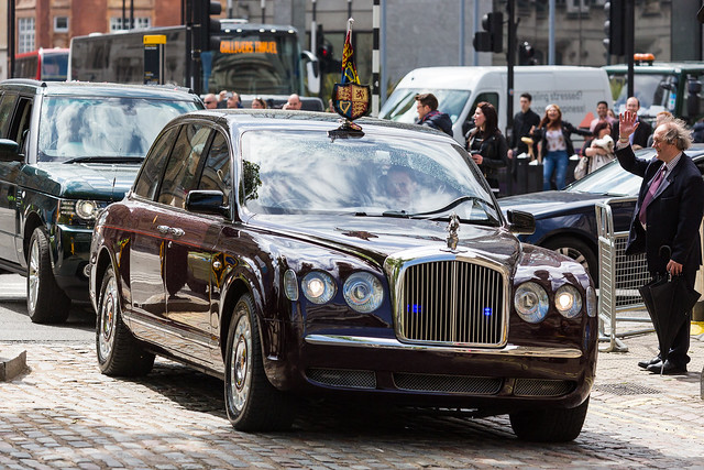 The Sovereign's Limousine on the move