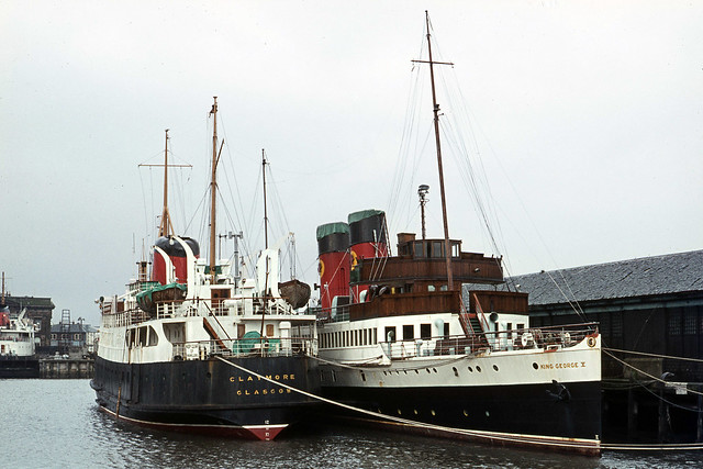 King George V and Claymore at Greenock Dock. Feb'75.