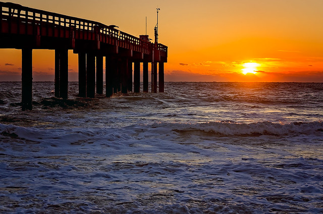 Sunrise at the St. Johns County Pier in St. Augustine Florida