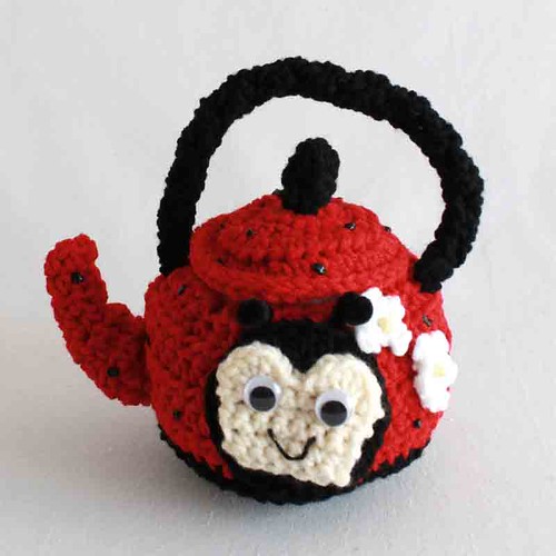 Ladybug Tea Set Crochet Pattern PB053 | by maggieweldoncrochet
