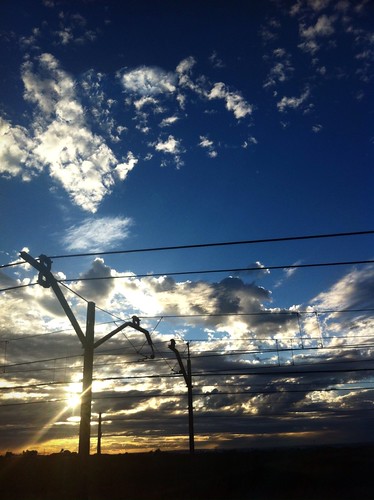 Desde el tren by aesc_shots, trip travel viaje sunset clouds train tren atardecer nubes