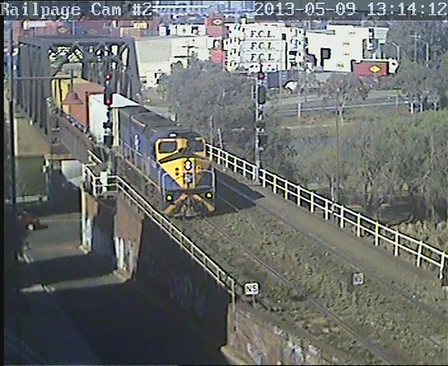 C508 5MC1 QUBE freight to Harefield/Junee 9-5-2013. | by Railpage - Bunbury Street Camera 2