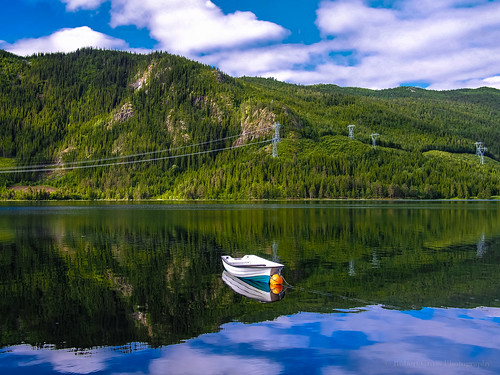 lake mountains reflection norway forest boat norge europe bluesky olympus omd hallingdal em5 20mmf17panasonic