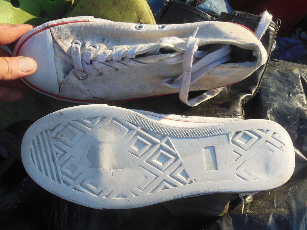 Mixed useful things thrown through the garbage | Shoes Conve… | Flickr
