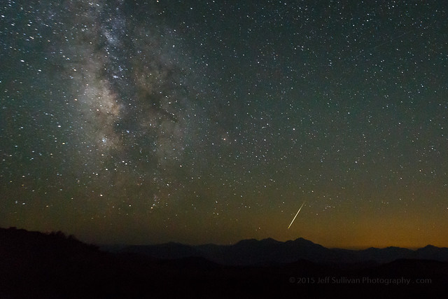 Perseid Meteor Over Slinkard Valley