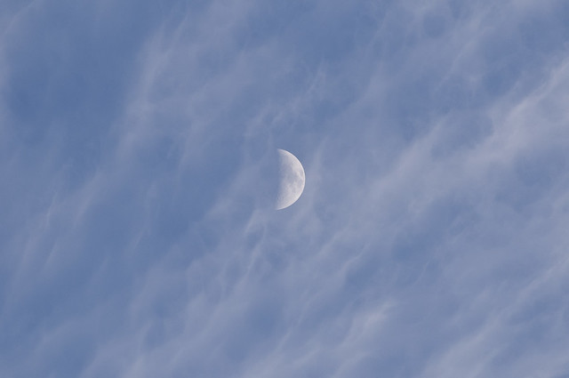 Moon and Clouds from Sundial Bridge