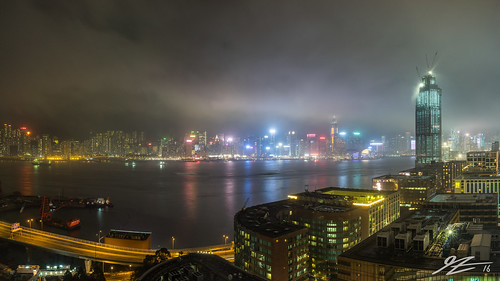 china road city light sea panorama reflection tower water skyline architecture night buildings boats island evening coast construction asia long exposure cityscape crane sony voigtlander towers hong kong shore pollution sha kowloon tsim tsui 21mm ultron a7r