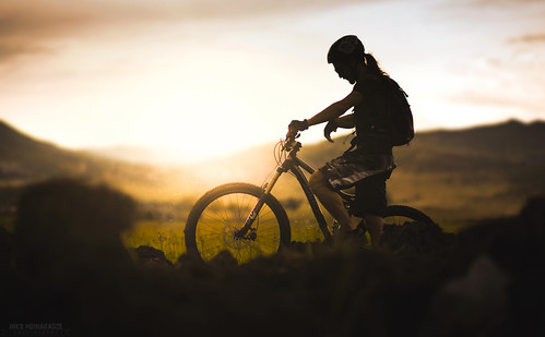 boy sunset sun fashion bike sport landscape model bright transport cycle
