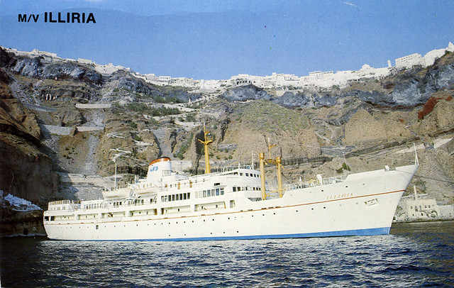 postcard - M/V Illiria, Blue Aegean Sea Line adcard