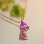 無処理のピンクサファイア untreated pink sapphire pendant