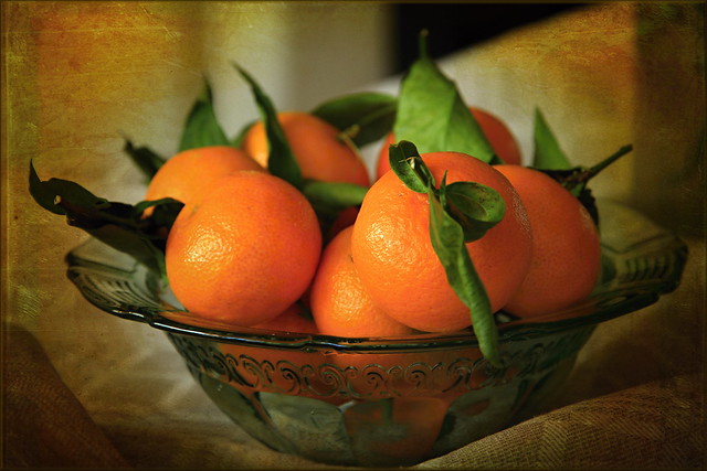 just a bowl filled with mandarines.....