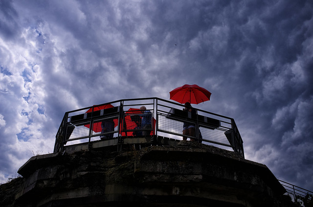 3 Red Umbrellas