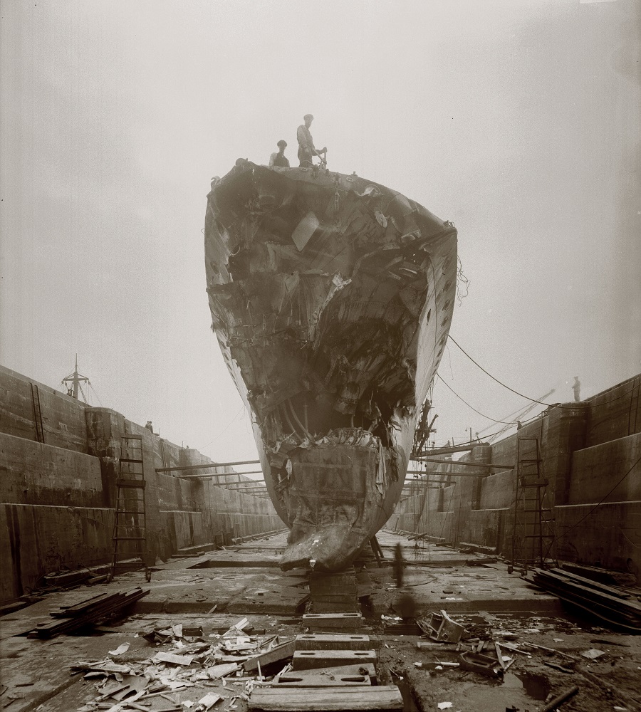 Damage suffered by HMS Broke at the Battle of Jutland