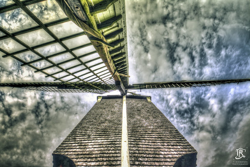 tristan roebersen 70d eos canon troebersen epic cool windmill picture hdr view mill wind sky blue clouds cloud skies wood structure nice object awesome chill high point shot woods old history