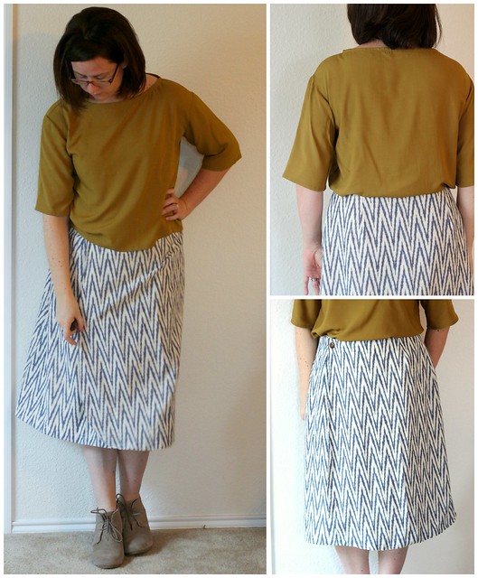 Feb. 4 Vintage Anne Adams wrap skirt pattern and Simplicity 1366