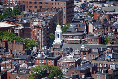 rooftop church boston architecture downtown view rooftops massachusetts newengland northend customhouse customhousetower
