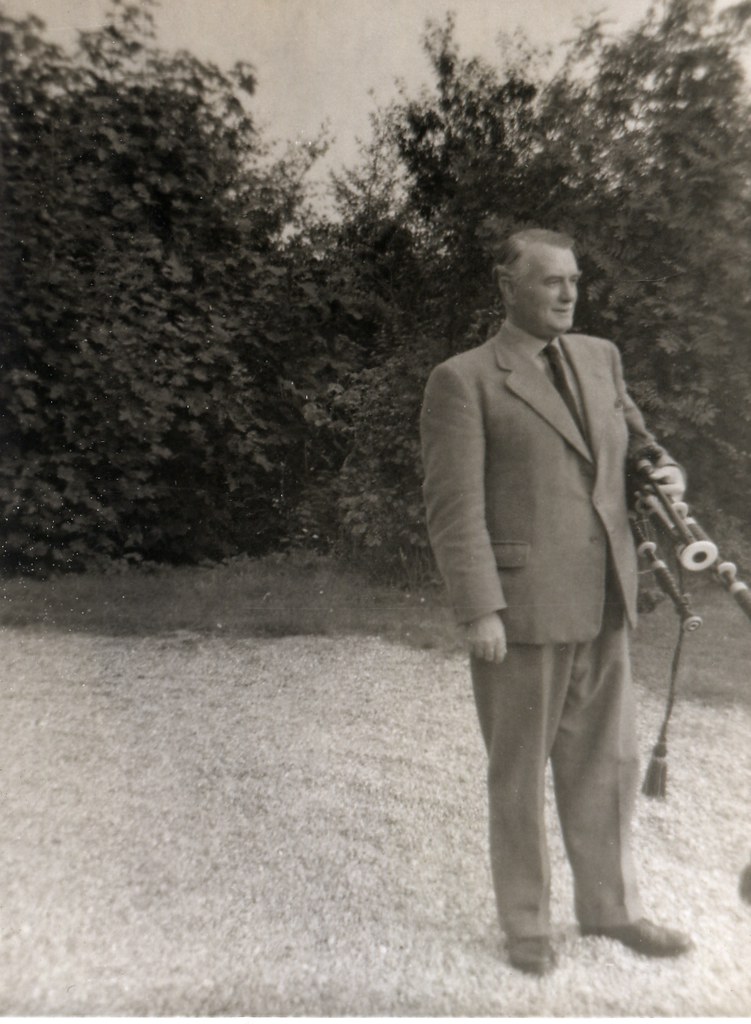 Sutherland Constabulary Chief constable Douglas G Ross at 'Woodlands', Dornoch, 1958