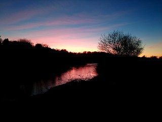 Sunset over the river Wye