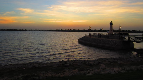 Rockwall Lighthouse by Nelo Hotsuma, An evening on the harbor.county sunset lighthouse lake evening harbor boat dock ray texas rockwall h