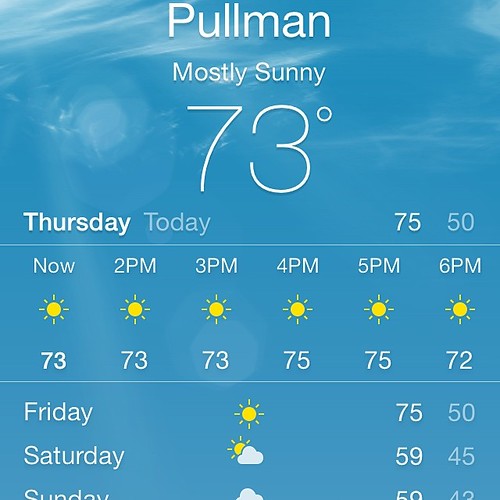 Amazing weather today @WSUPullman! #wsu #gocougs