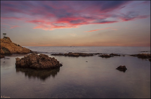 Sunset by antoniocamero21, Aigua Xelida -Catalunya-costa color marina wow foto sony girona nubes catalunya brava aigua rocas xe