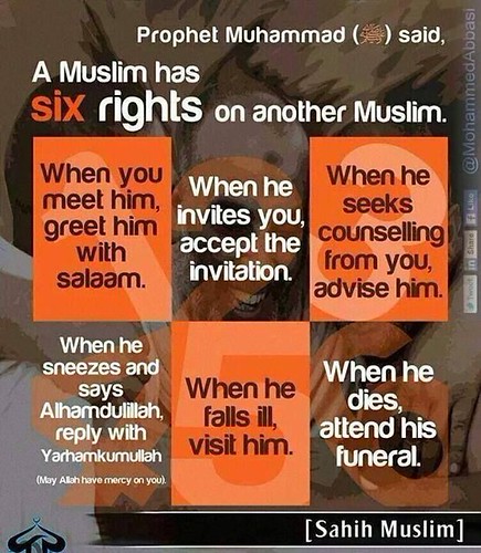 6 Rights on Annother Muslim | by WorldOfIslam.info