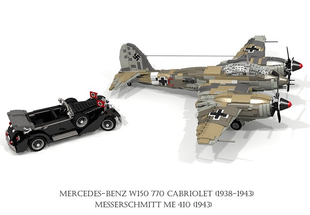 Mercedes-Benz W150 770 Grosser Cabriolet (1938 - 1943) & Messerschmitt Me 410 Heavy Fighter (1943)