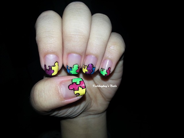 Nail Art Design Puzzle French Tips
