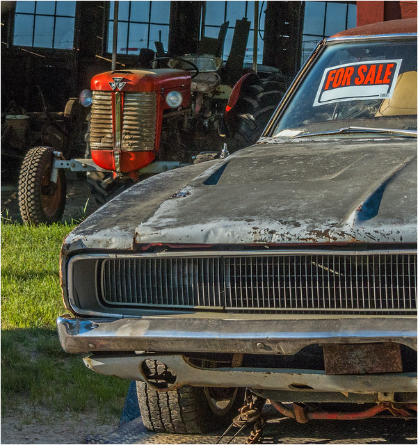 Charger and Red Tractor