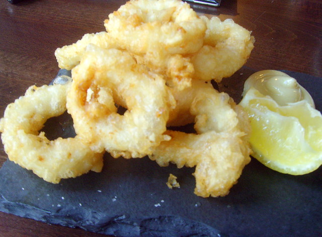 Calamari - fresh calamari deep fried in beer batter