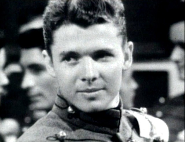 Audie Murphy - bit part in ''Beyond Glory'' 1948 - had only 7 words to say