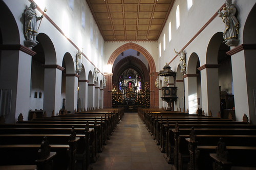 church architecture germany interior romanesque seligenstadt
