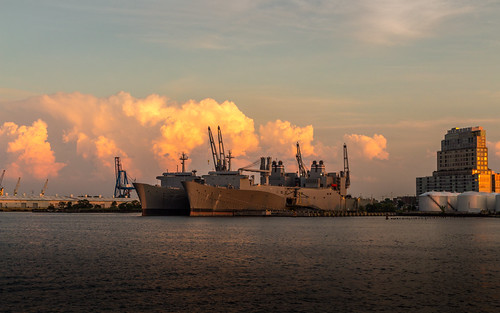 Dramatic Harbor by trevorklatko, city sunset sky water skyline boats bay harbor outdoor maryland baltimore chesapeake