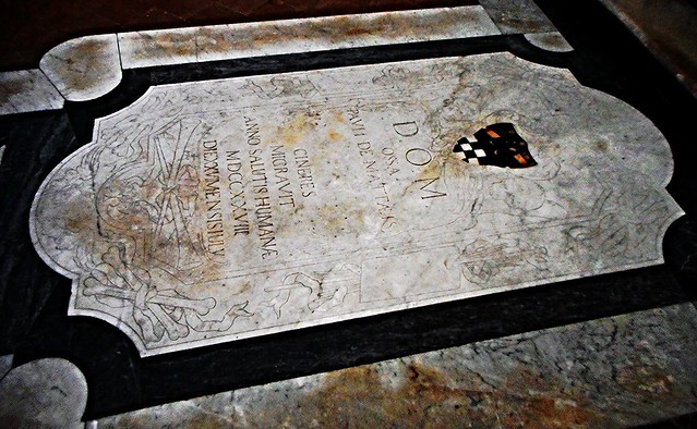 Tombstone of the painter Paolo De Matteis (Orria 1662-Naples 1728) - Crocelle Church in Naples