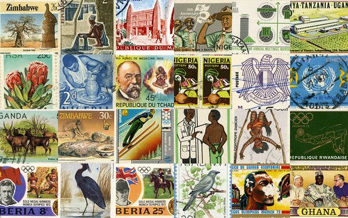 stamps african countries collage 3