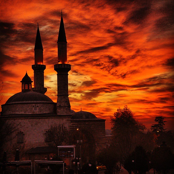 #edirne #cami #sunset #bulut #cloud #kizil #red #gunbatimi
