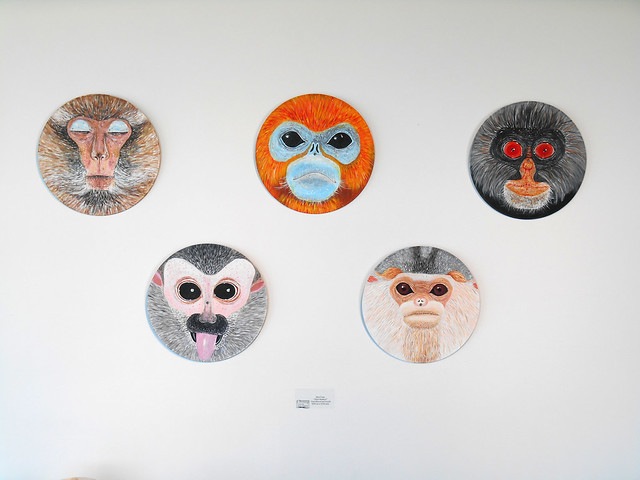Vinyl Monkeys featured at the Circles art exhibit at the Franklin Park Arts Center through November, 2013 (1)
