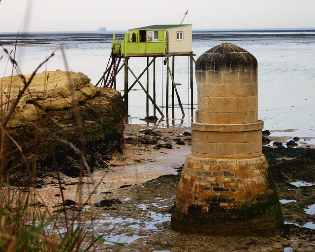 Ile Madame, Charente Maritime, le puits des insurgés, passerelle détruite debut 2014