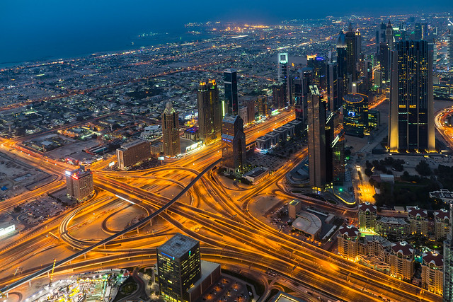 Dubai Financial district Blue Hour