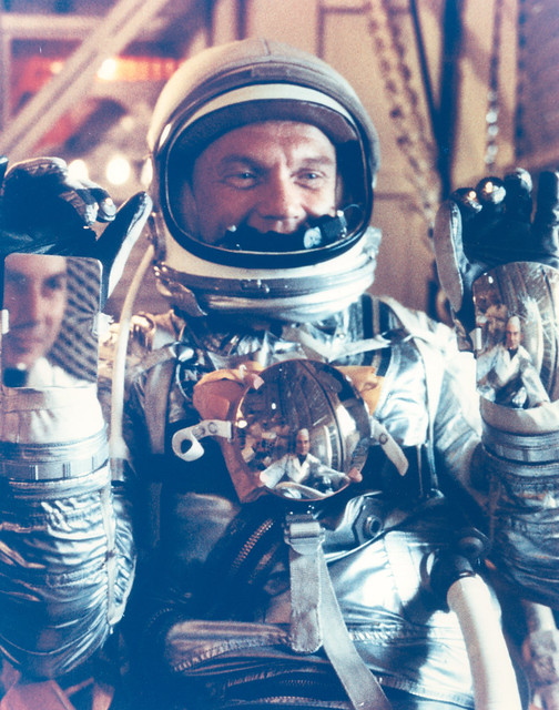 Astronaut John Glenn During Mercury-Atlas 6 Pre-launch Activities