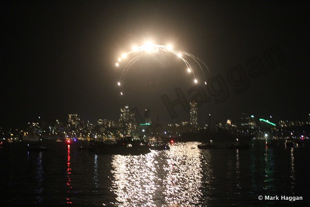 Fireworks to celebrate the International Fleet Review, Sydney, 2013