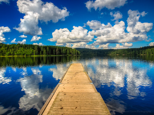 summer lake reflection water oslo norway clouds forest landscape pier norge europe bluesky olympus legacy omd sognsvann m43 em5 microfourthirds 1250mmf3563mzuiko