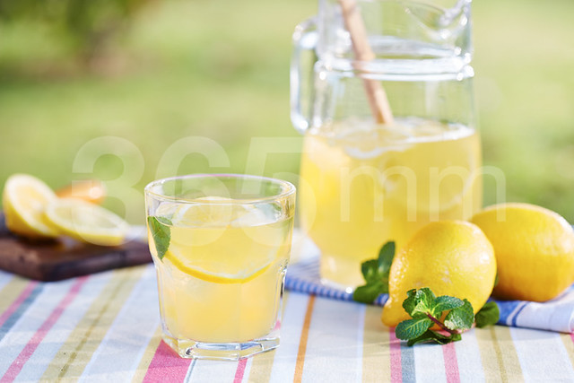 Glass of homemade lemonade