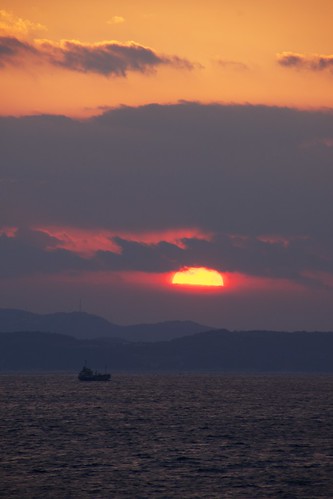 sunset sea japan 夕陽 日本 夕日 海 瀬戸内海