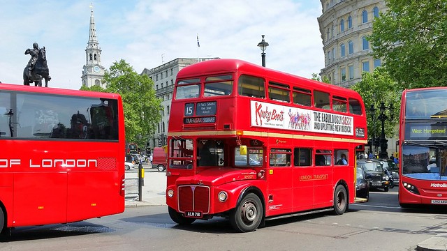 Routemaster double decker in service anno 2016 in London