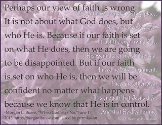 Faith quote from Morgan L. Busse, using lilacs