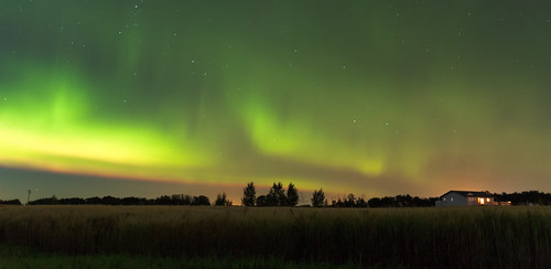 light sky canada night landscape grande scenery north alberta aurora astronomy prairie northern borealis