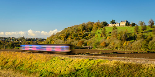 autumn house motion blur train kelstonpark