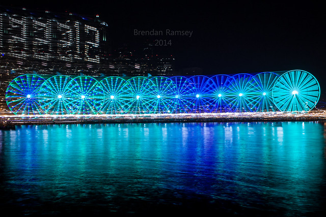 The Seattle Great Wheel times 12 to represent and support our Seattle Seahawks and 12th Man in SB48.
